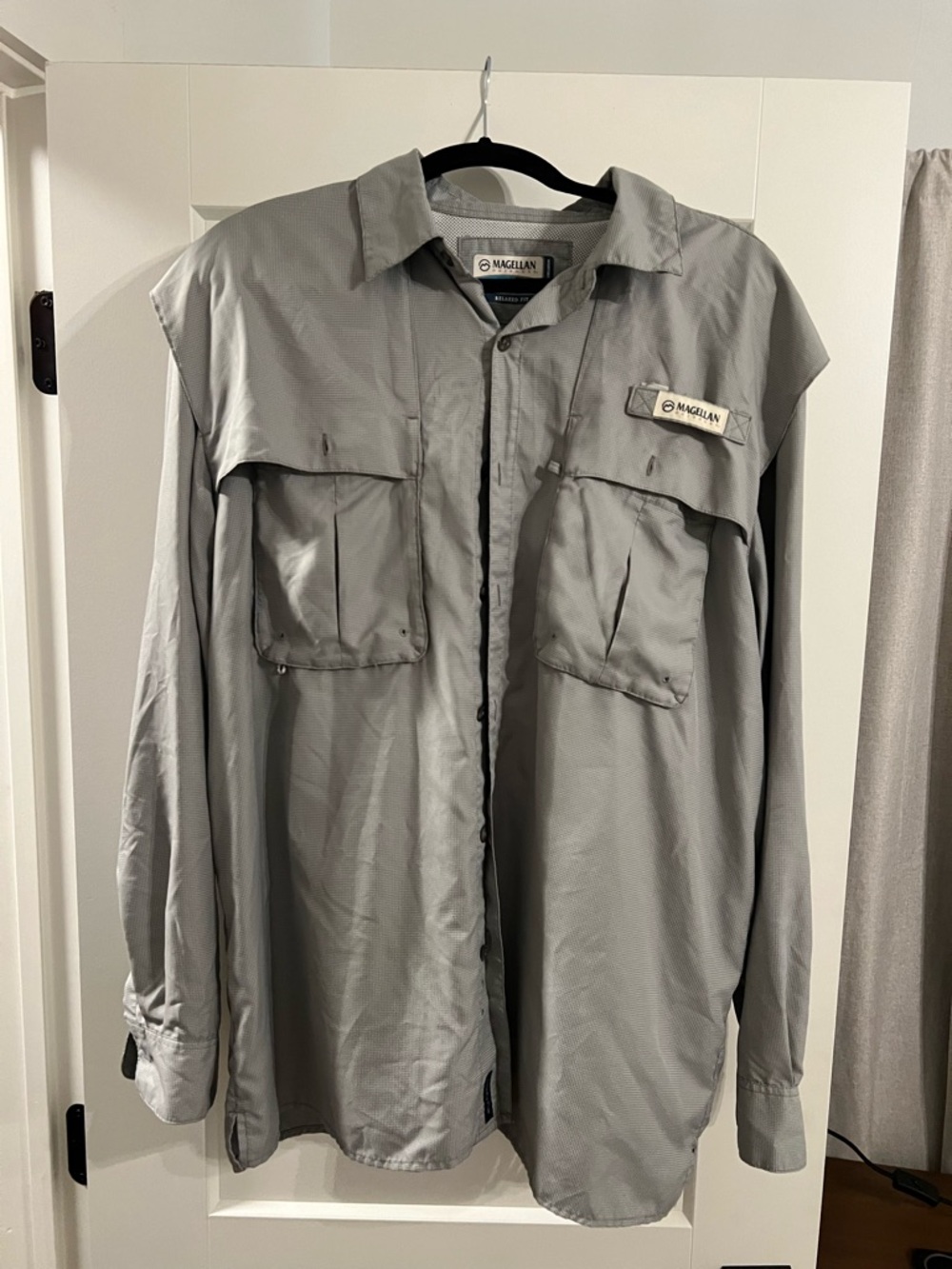 Magellan Outdoors Men's Lightweight Long-Sleeve Fishing Shirt - Gray